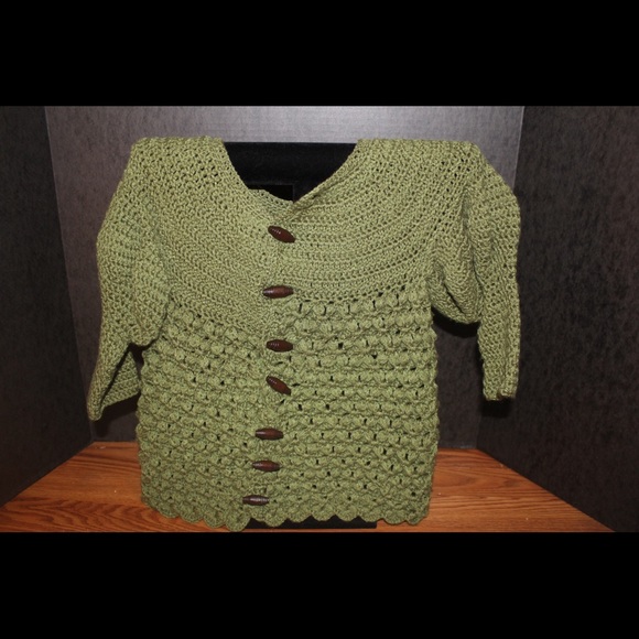 Homemade Green Dress w/ Beads - Picture 4 of 6